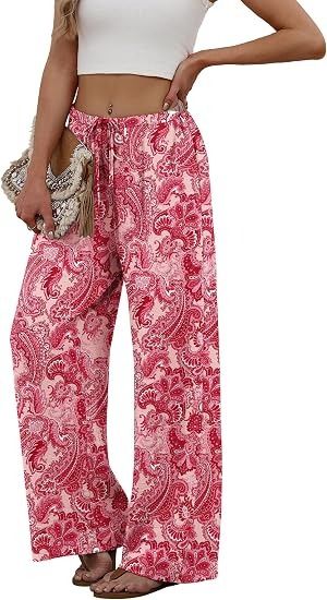Wide-Leg Paisley Print Pants image 5